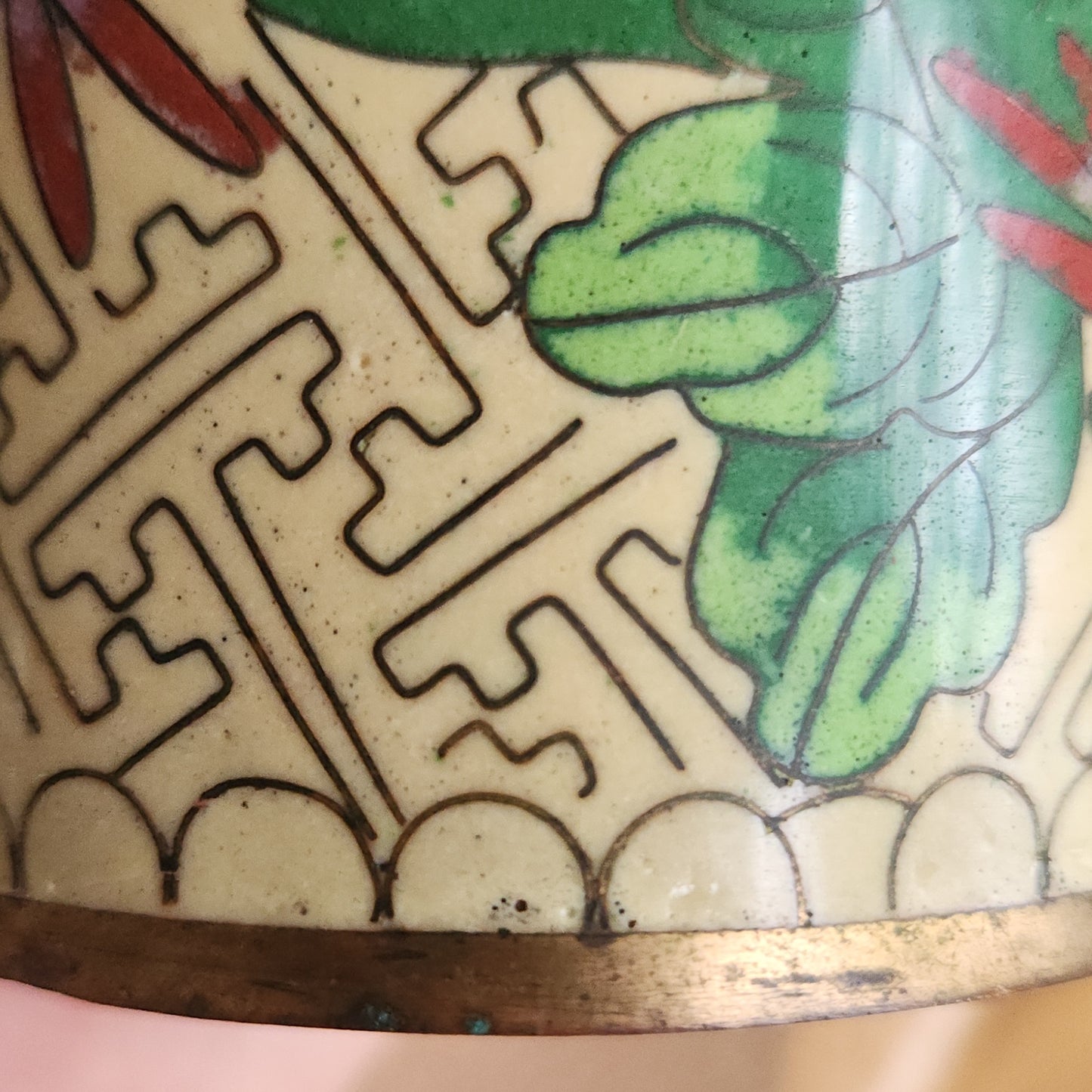 Cloisonne Floral Tin, 4"