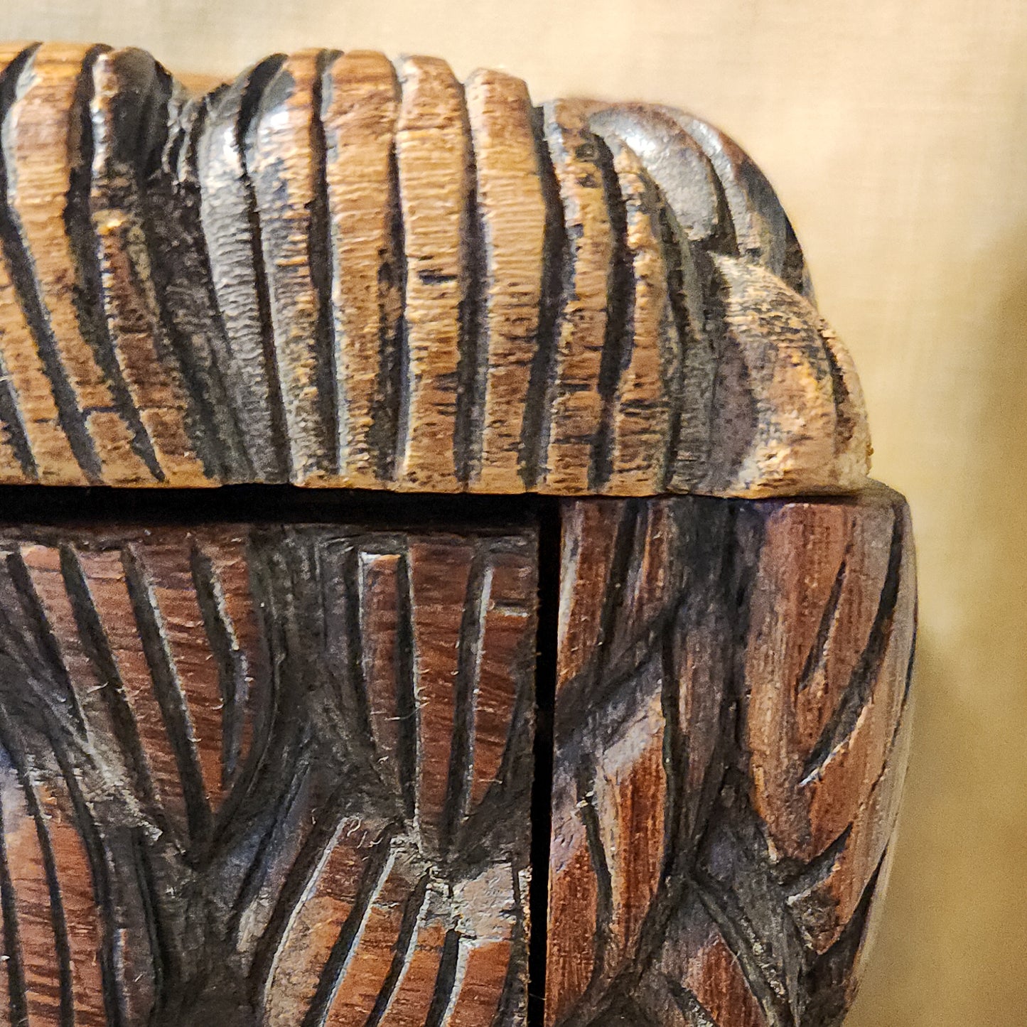Carved Teak Wood Trunk