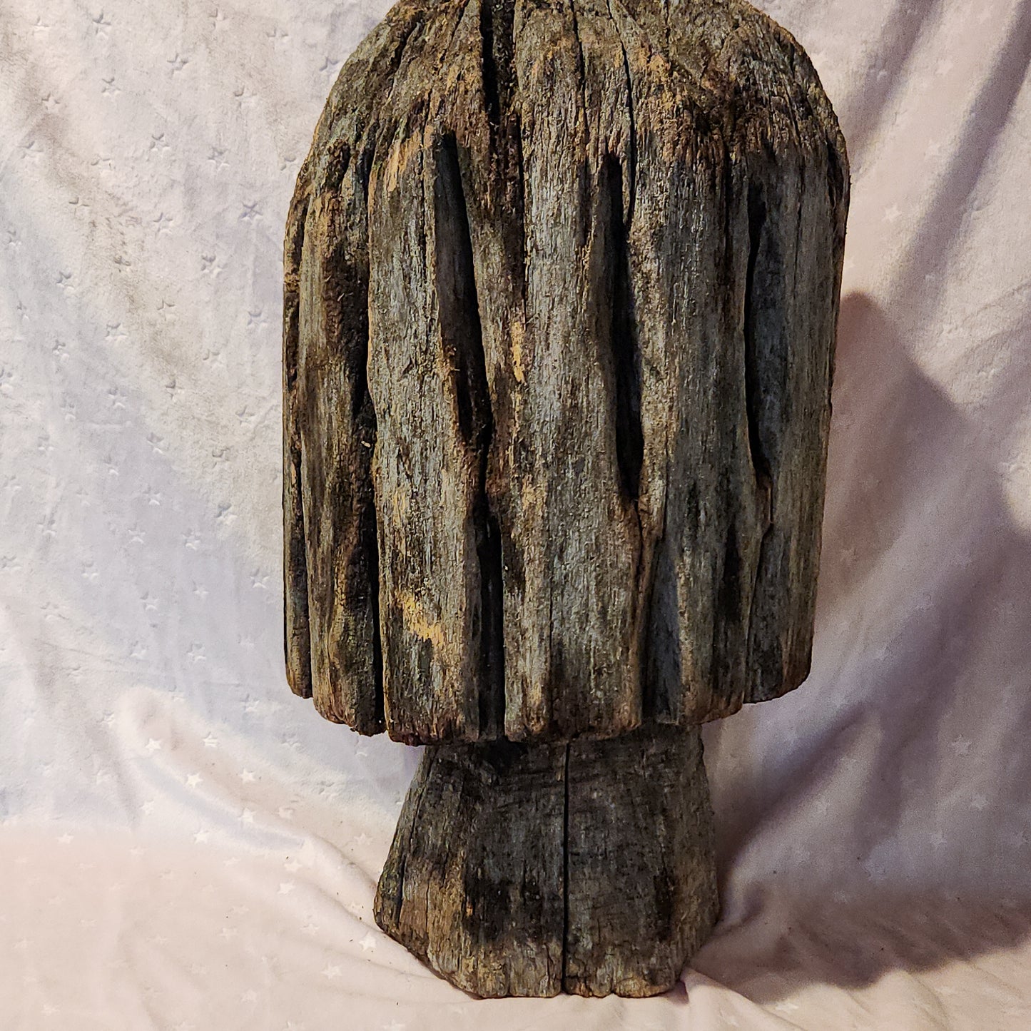 Hand Carved Wooden Mushroom
