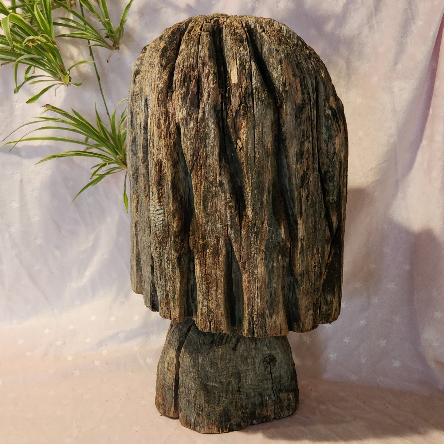 Hand Carved Wooden Mushroom