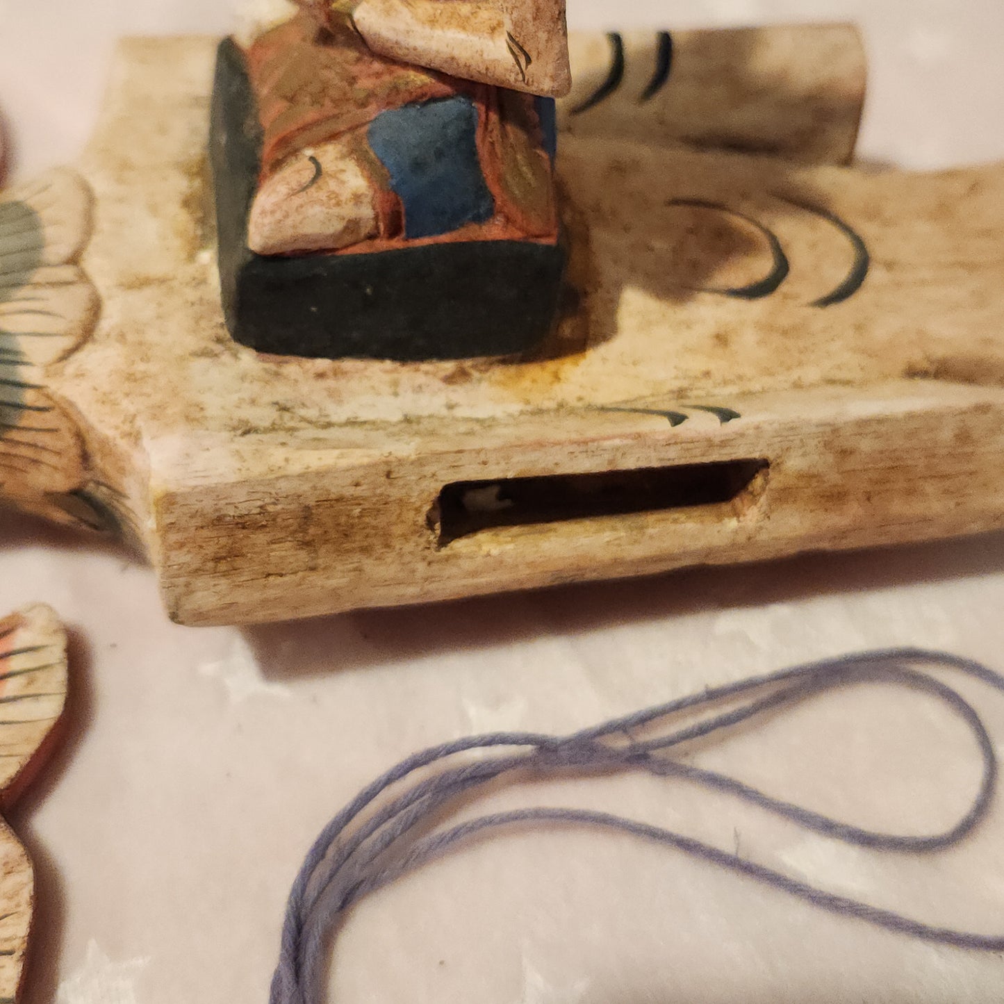 Burmese Hintha Bird w/ Seated Wooden Figure