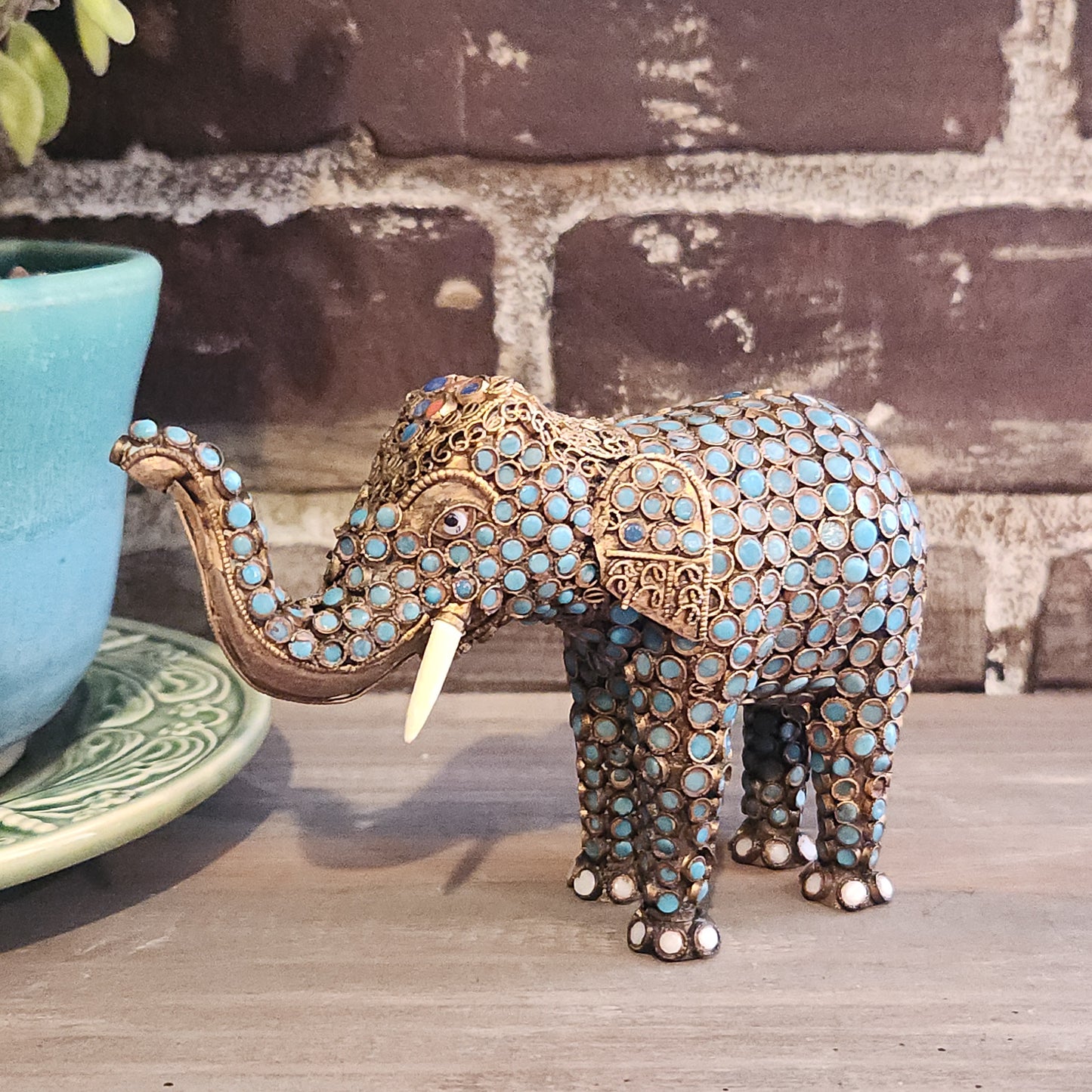 Brass Filigree Elephant