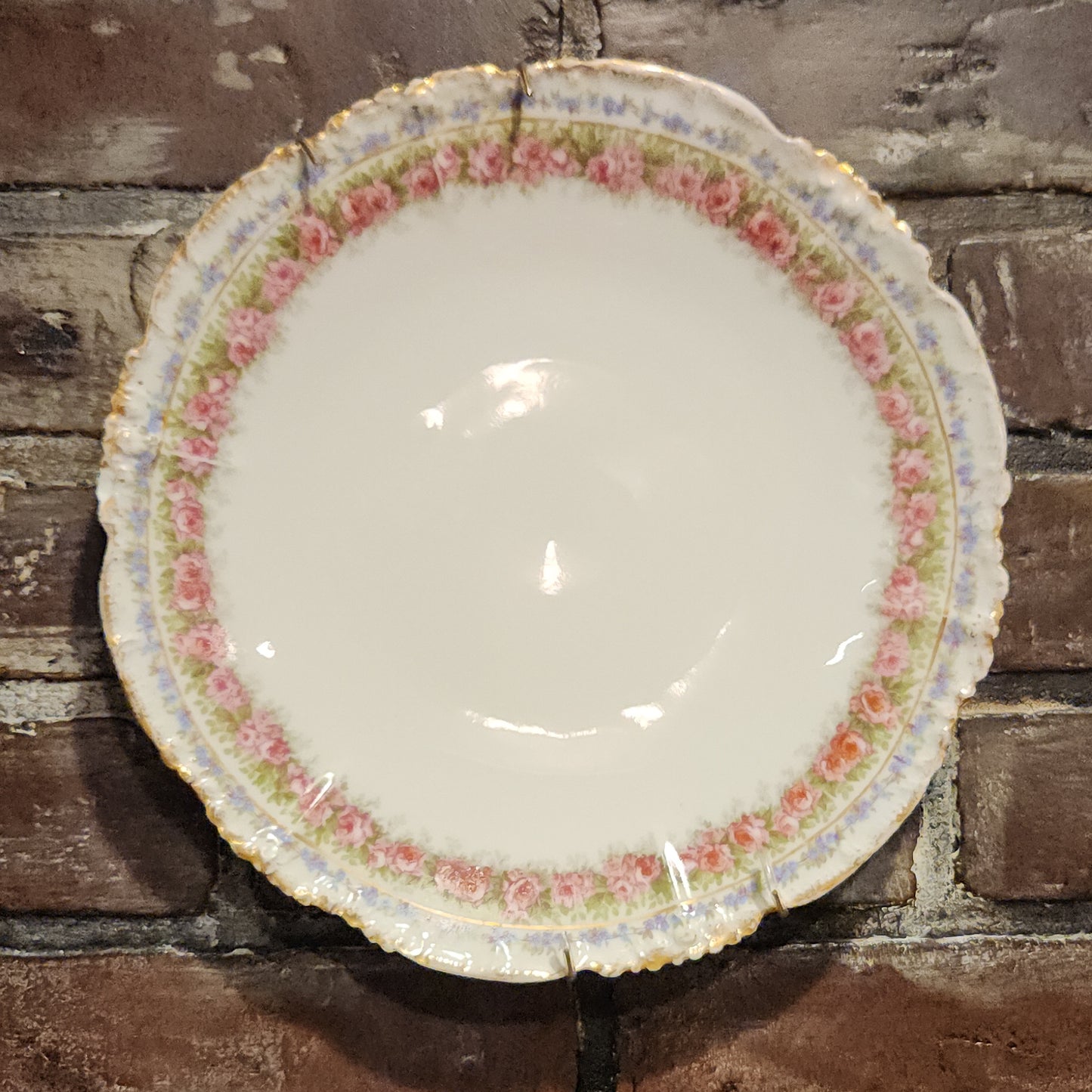 French Floral Porcelain Plate