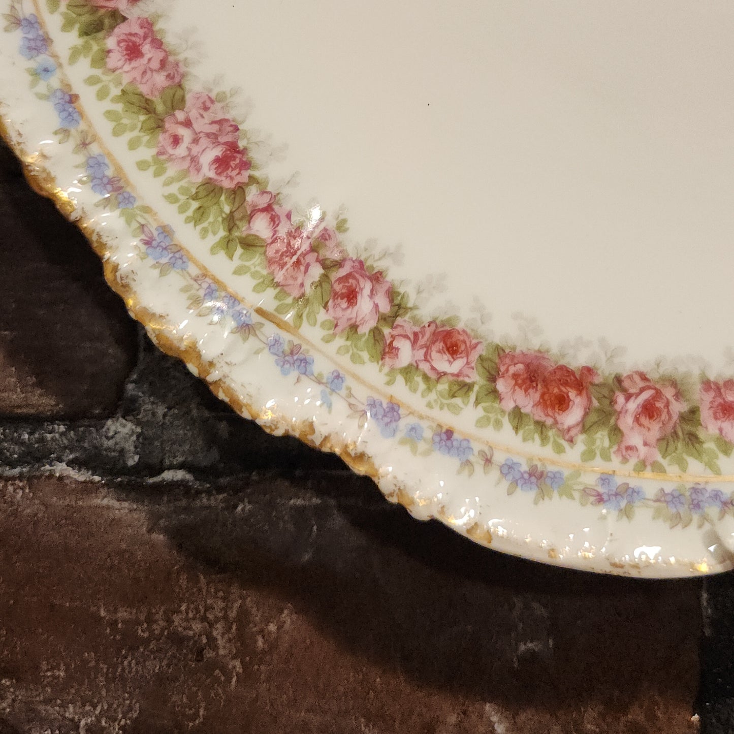 French Floral Porcelain Plate