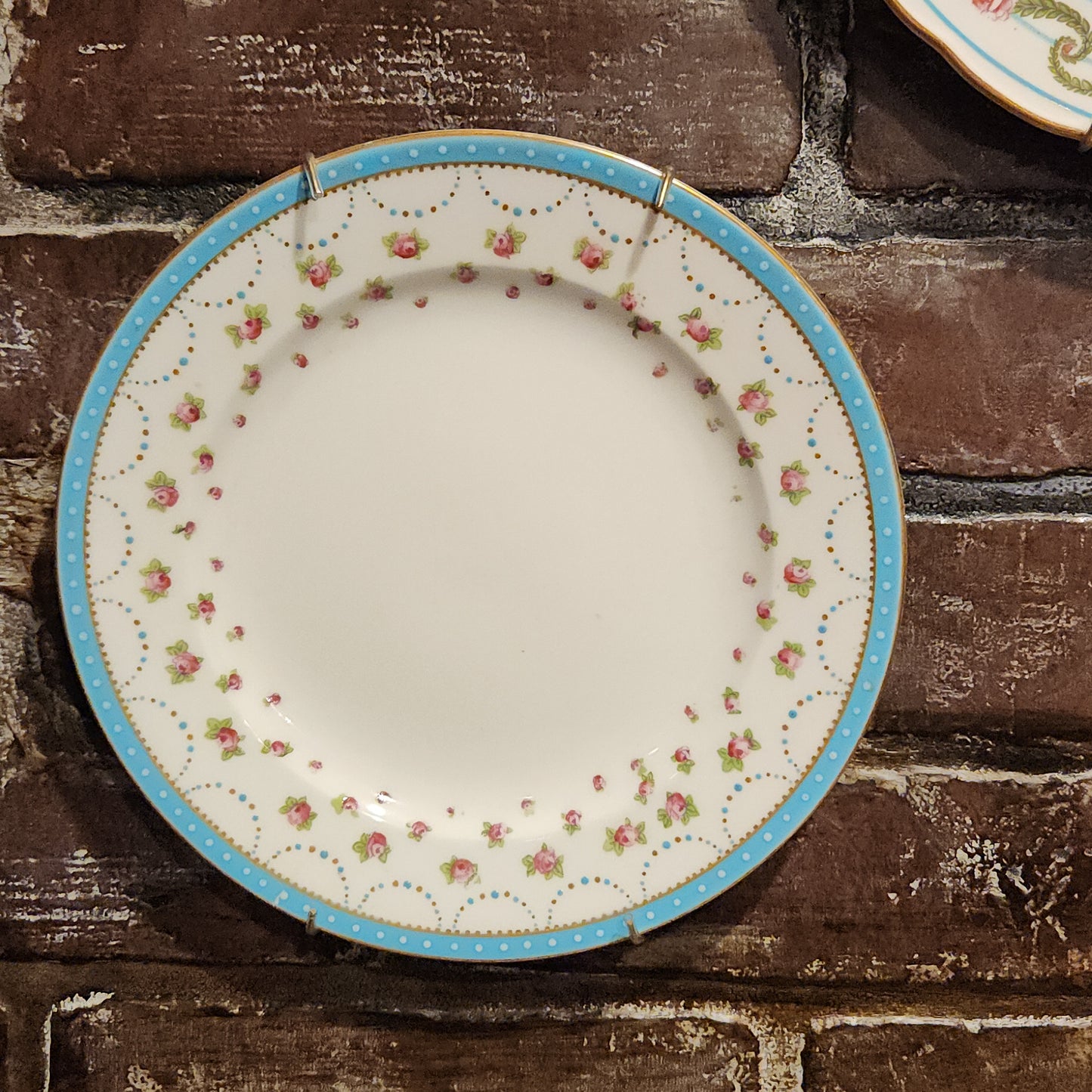 Floral Porcelain Plate, 8"