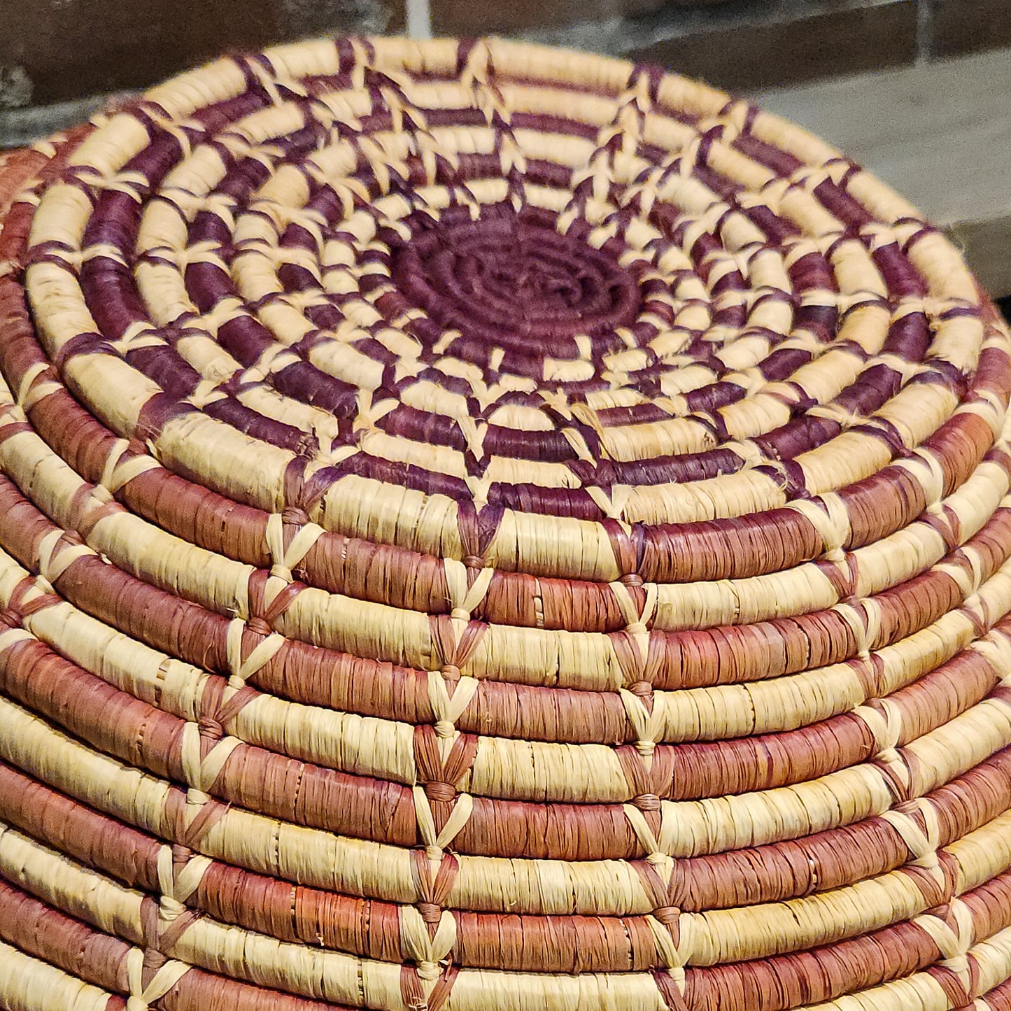 Large woven grass basket