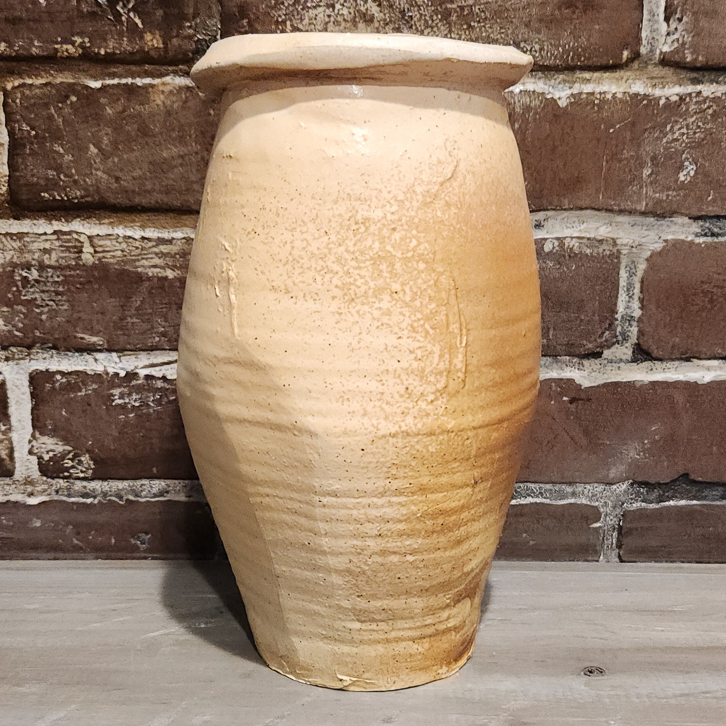 Paddled Stoneware Vase