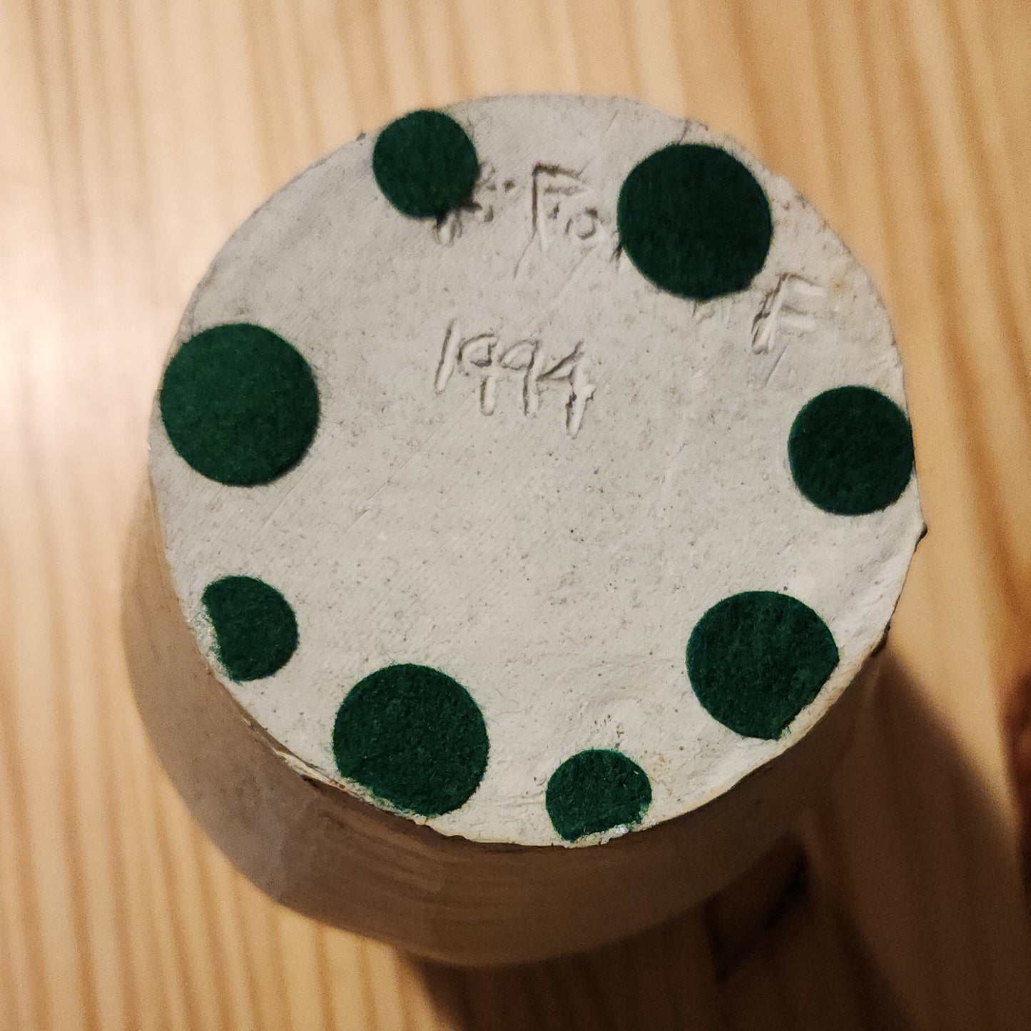 Paddled Stoneware Vase