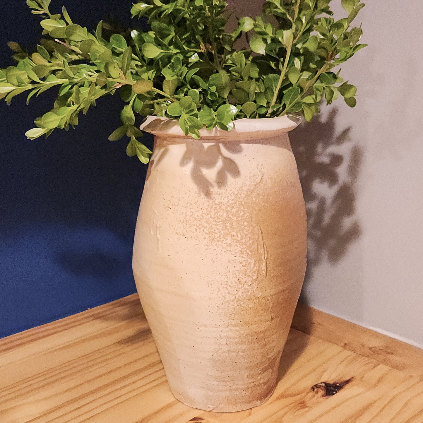 Paddled Stoneware Vase